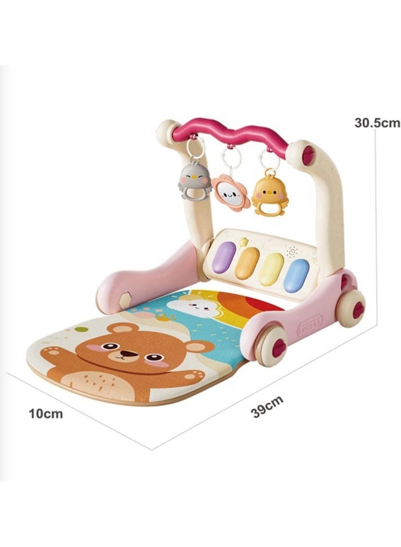 Baby Musical Walker with Piano & Hanging Toys – Early Learning Push Walker for Toddlers (3M+) Eid Gift - Image 3